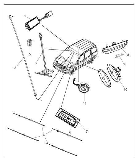 2011 Chrysler Town & Country Lamp-Flashlight Diagram for 1NQ30BD1AB