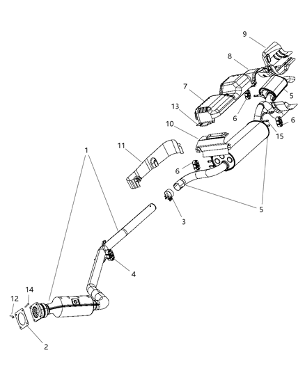 2008 Chrysler Town & Country Shield-Exhaust Diagram for 4881504AD