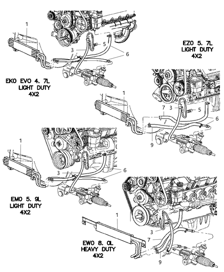 2004 Dodge Ram 3500 Power Steering Hoses Diagram 2