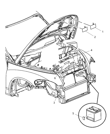 2007 Chrysler PT Cruiser Label-Emission Diagram for 5273827AA