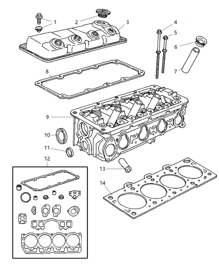 2003 Dodge Neon Cylinder Head Diagram 1