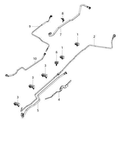 2018 Ram 1500 Clip-Tube Diagram for 68171641AA