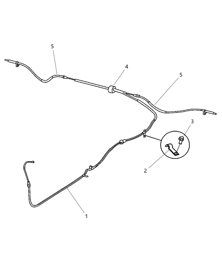 2005 Chrysler Pacifica Cables, Parking Brake Diagram