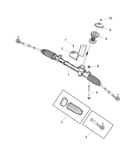 2020 Jeep Renegade Rack And Pinion Gear Diagram for 68439821AA