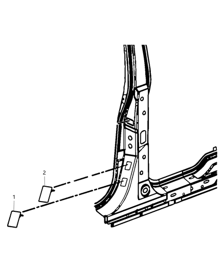 2011 Chrysler 300 B-Pillar Diagram