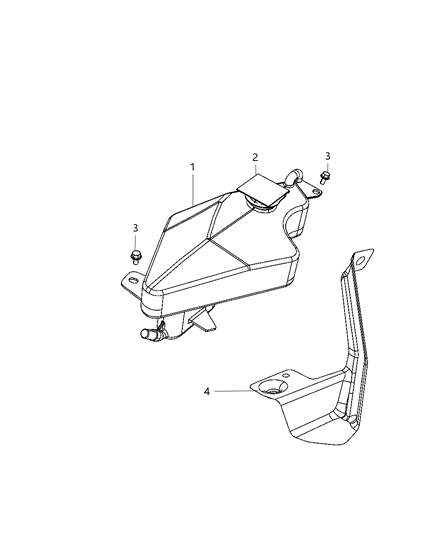 2012 Chrysler 200 Coolant Recovery Bottle Diagram 1