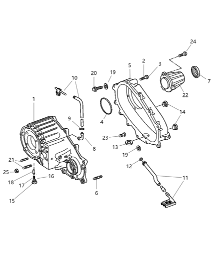 2012 Jeep Liberty Hose-Transfer Case Vent Diagram for 52105882AB