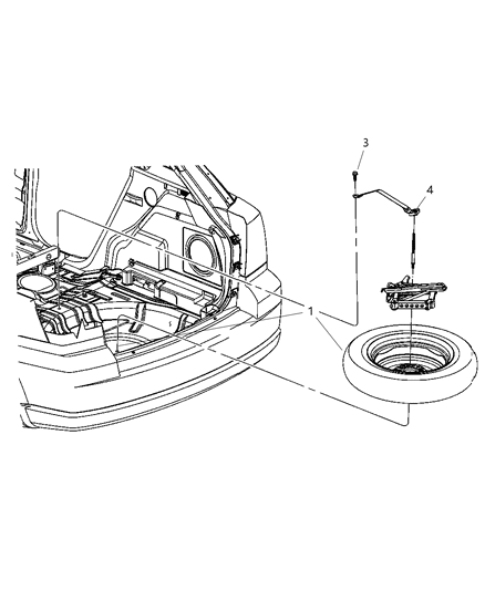 2007 Jeep Patriot Rear Cargo & Storage Diagram