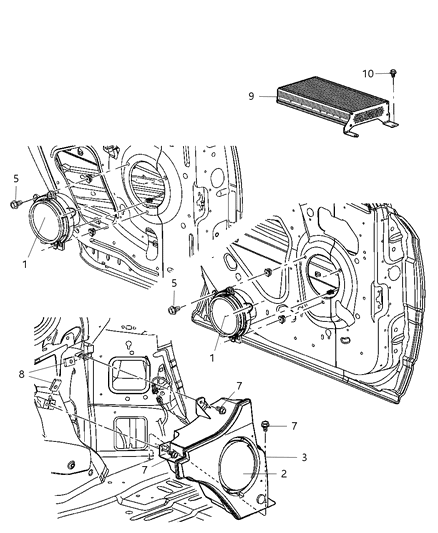 2005 Chrysler Pacifica Amplifier-Audio Diagram for 4685876AG