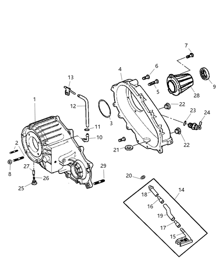 2008 Dodge Ram 2500 Case & Related Parts Diagram 3