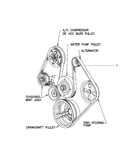 2007 Dodge Ram 1500 Drive Belts Diagram 1