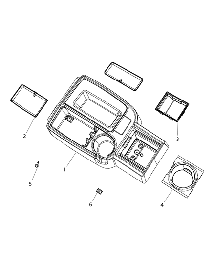 2009 Dodge Dakota Floor Console Diagram