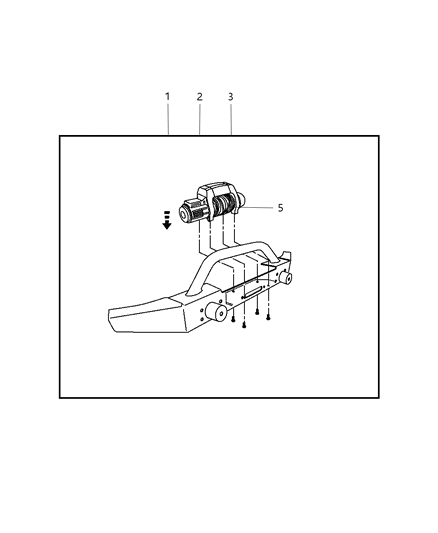 2009 Jeep Wrangler WINCH Kit-Power - Bumper Mounted Diagram for 82209909AB