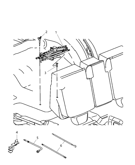 2007 Chrysler Aspen Jack & Storage Diagram