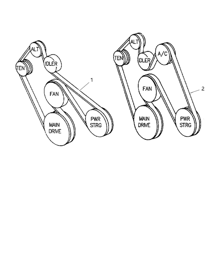 1998 Dodge Ram Wagon Belt-Accessory Drive Diagram for 53010305