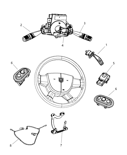 2008 Dodge Avenger Switch-Ignition Diagram for 4589114AE