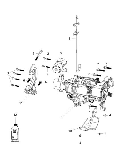 2021 Jeep Cherokee DAMPER-Transfer Case Diagram for 68333086AA