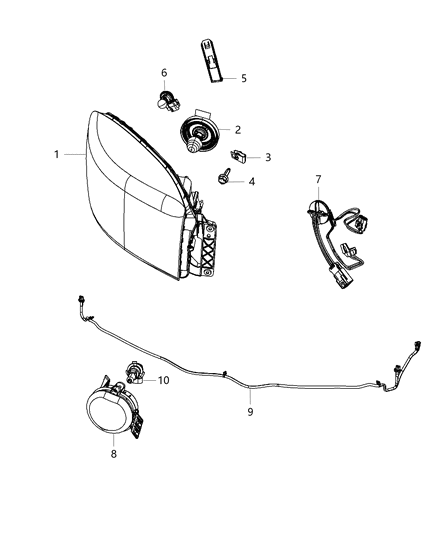 2013 Ram 3500 Lamps, Front Diagram