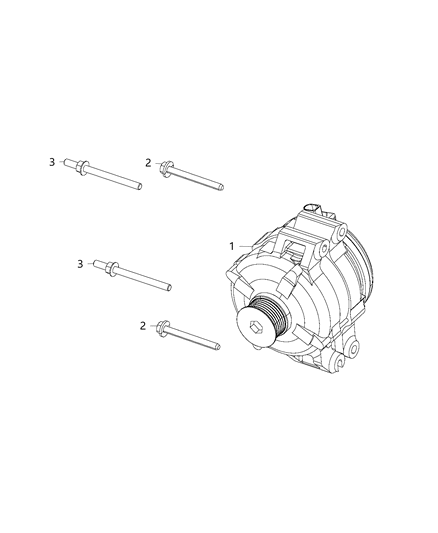 2019 Ram 1500 Generator-Engine Diagram for 56029696AB