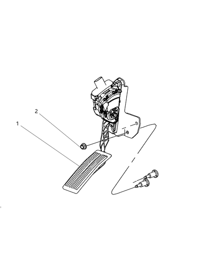 2008 Dodge Dakota Accelerator Pedal & Related Diagram