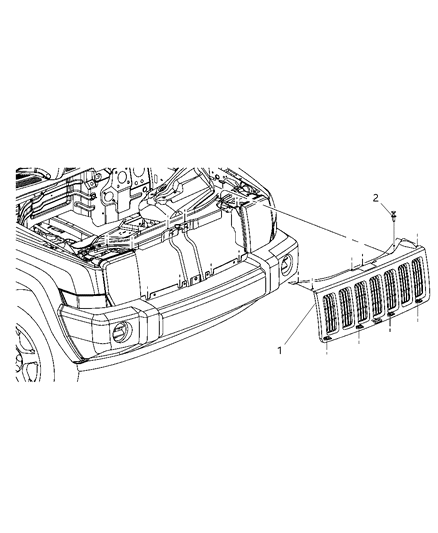 2008 Jeep Commander Grille Diagram