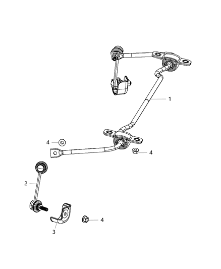 2014 Dodge Dart Link-STABILIZER Bar Diagram for 68164042AA