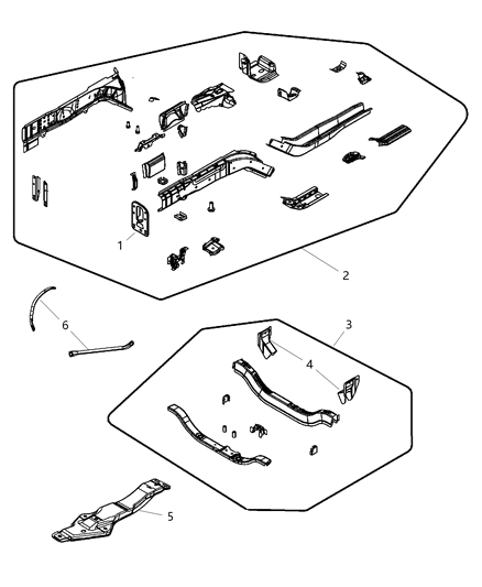 2011 Chrysler 200 CROSSMEMBER-Radiator Diagram for 5076459AG