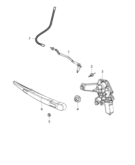 2015 Jeep Renegade Wiper And Washer System, Rear Diagram