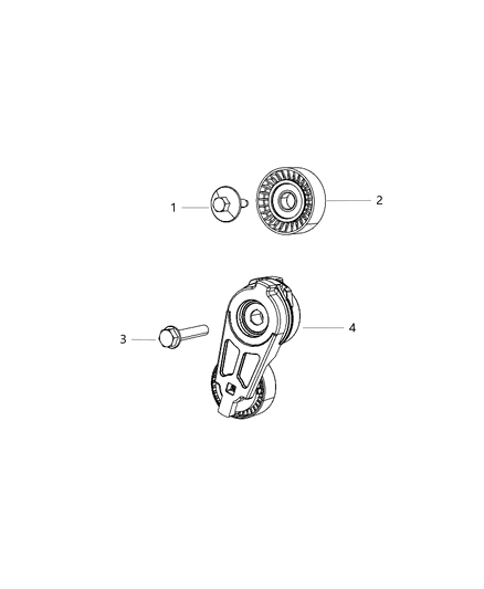 2016 Ram 3500 Cab Chassis(<10K lb.) Pulley & Related Parts Diagram 1