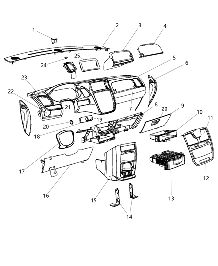 2012 Ram C/V Bin-Glove Box Diagram for 1SV44HL9AE