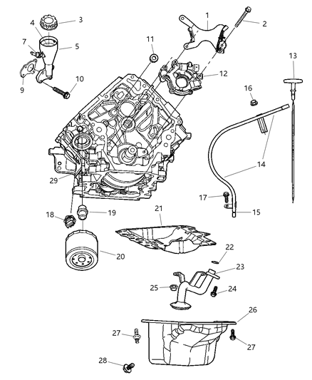 2002 Dodge Ram 1500 Cap-Oil Filler Diagram for 53032389AC