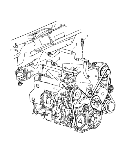 2002 Jeep Liberty Hose-Heater Supply Diagram for 55038332AA