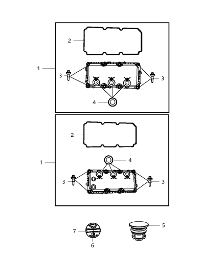 2010 Dodge Challenger Cylinder Head & Cover Diagram 1