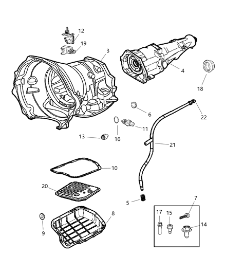 2006 Dodge Ram 1500 Extension-Transmission Diagram for 5143635AA