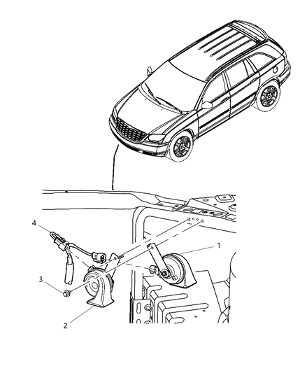 2005 Chrysler Pacifica Horns Diagram