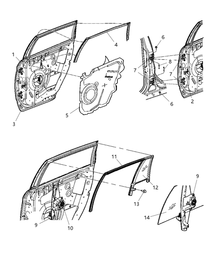 2005 Chrysler Pacifica Dr Check-Rear Door Diagram for 4894174AC