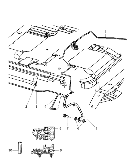 2007 Jeep Commander Hose-Brake Diagram for 52089997AE