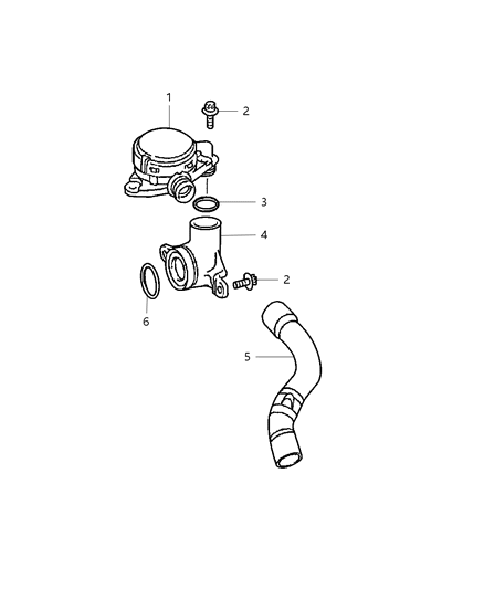 2009 Jeep Grand Cherokee Hose-Cylinder Head To Intake Man Diagram for 68051342AA