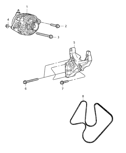 2003 Dodge Ram 3500 ALTERNATR-Engine Diagram for 56029092AA