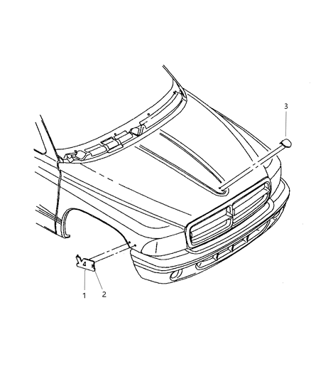 2000 Dodge Durango Nameplates Diagram