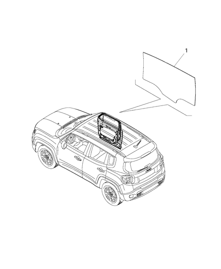 2020 Jeep Renegade Front Door Glass Diagram