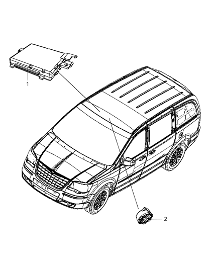 2014 Chrysler Town & Country Modules Overhead Diagram