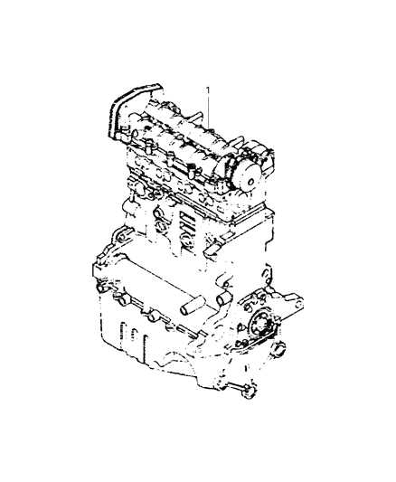 2012 Dodge Journey Engine Assembly & Service Diagram 1