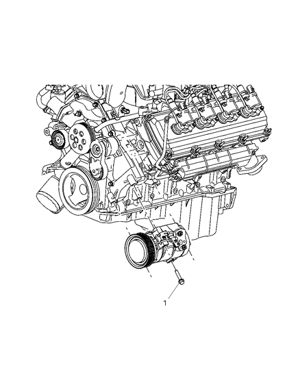 2006 Jeep Commander Compressor, Mounting Diagram 2