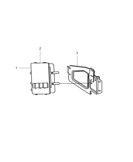 2004 Dodge Dakota Bracket-Module Diagram for 56028352AA