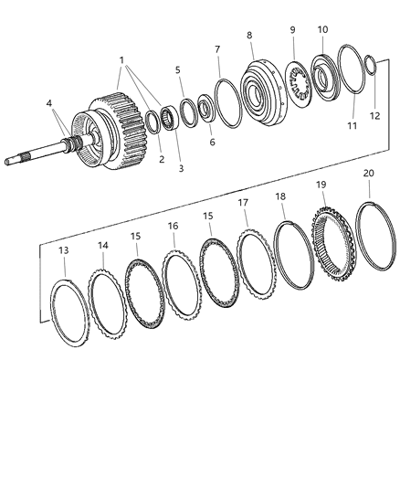 2002 Dodge Sprinter 3500 Clutch - Output Shaft Diagram