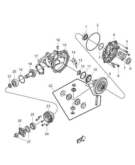 2012 Dodge Charger Housing And Differential With Internal Components Diagram 1