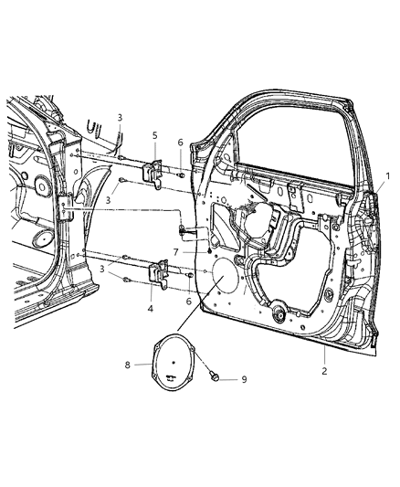 2004 Chrysler PT Cruiser Panel-Door Outer Diagram for 5067246AA