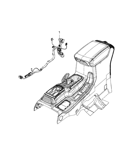 2019 Jeep Wrangler Wiring, Floor Console Diagram