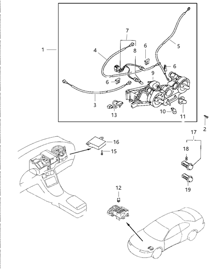 1997 Chrysler Sebring Heater & A/C Controls Diagram